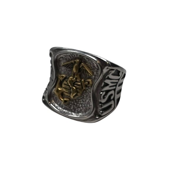 United States Marine Corps USMC Men's Size 10 Silver Class Ring Style Military - Picture 1 of 7